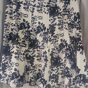 Floral Black and White Women's Skirt